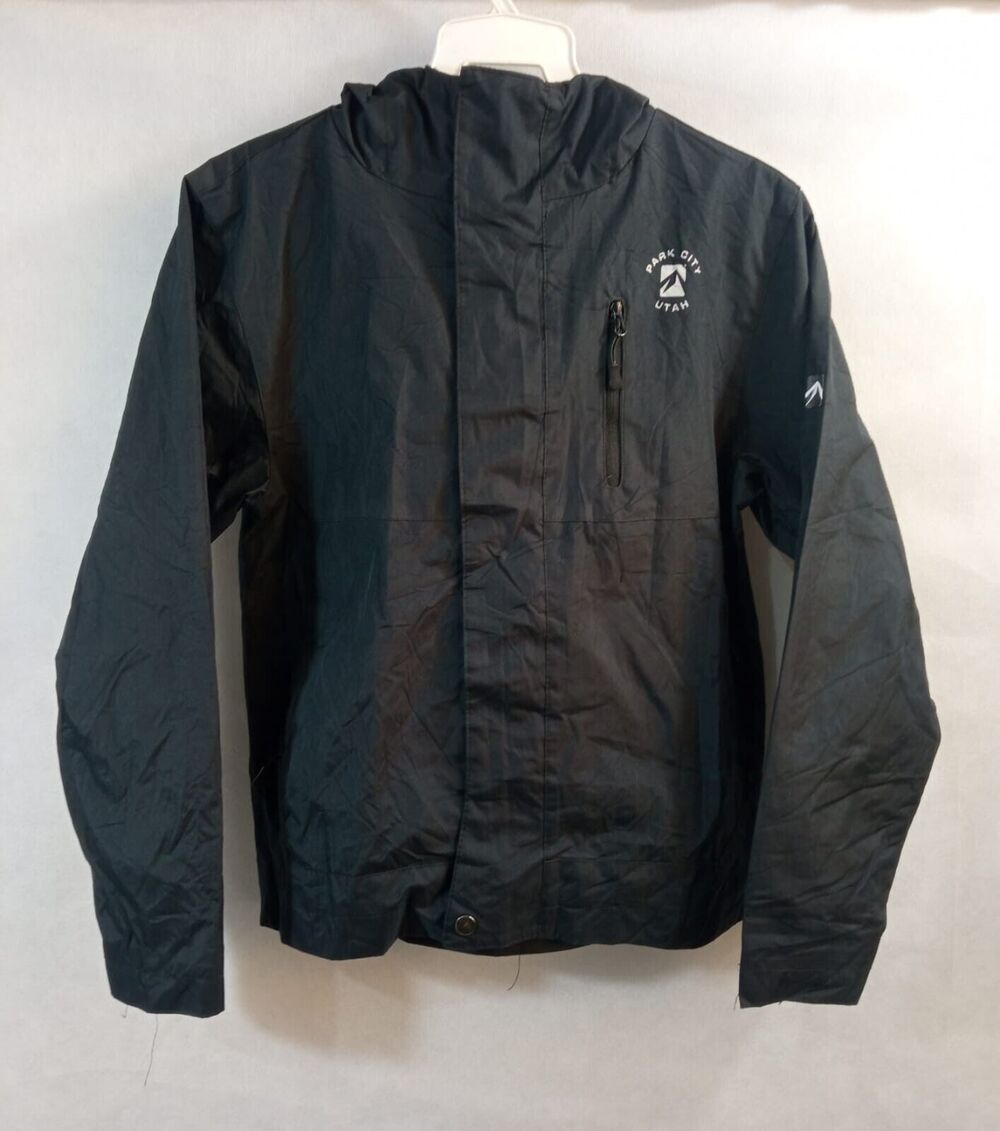Outfitter Trading Co. Jacket Juniors Zip Hooded Embroidered Park City Utah 10-12